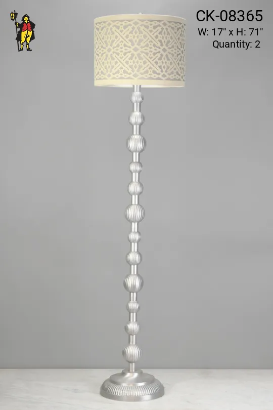 Silver Contemporary Floor Lamp