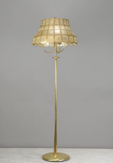 Brass Three Candle Floor Lamp