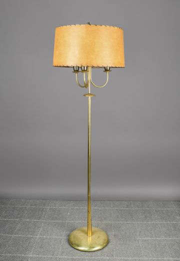 Brass Three Candle Floor Lamp
