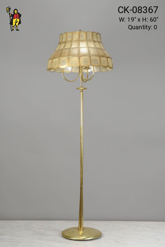 Brass Three Candle Floor Lamp