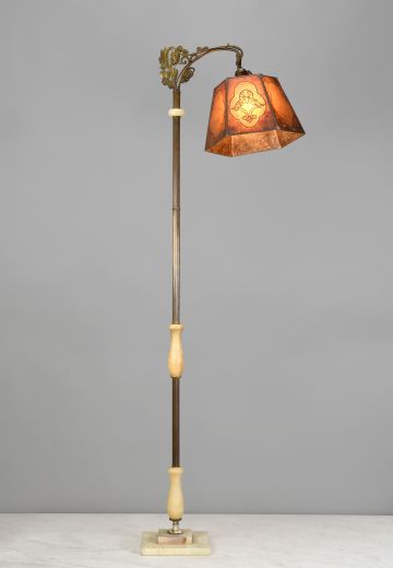 Bridge Floorlamp w/Fringe Shade