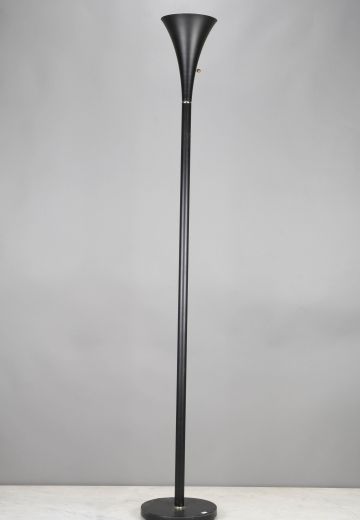 Black Modern Torchiere