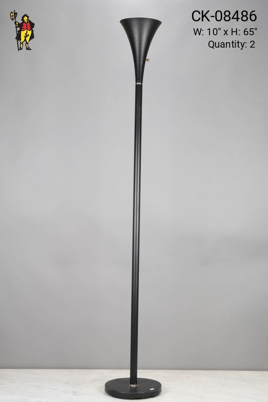 Black Modern Torchiere