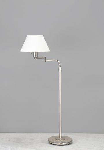 Nickel Swing Arm Floor Lamp