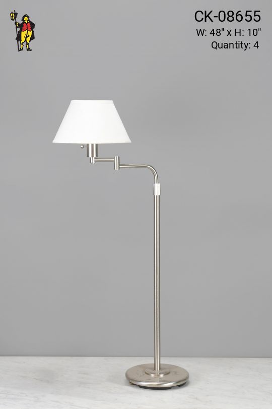 Nickel Swing Arm Floor Lamp