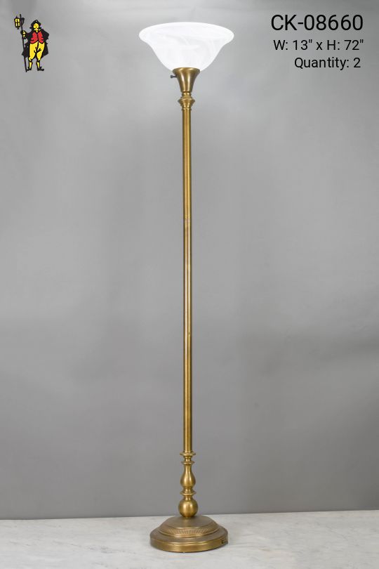 Antique Brass Torchiere