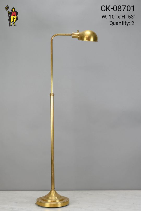Adjustable Brass Reading Floor Lamp
