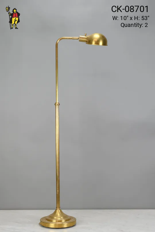 Adjustable Brass Reading Floor Lamp