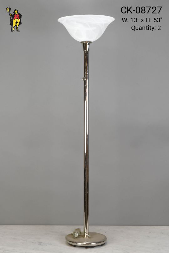Polished Nickel Torchiere
