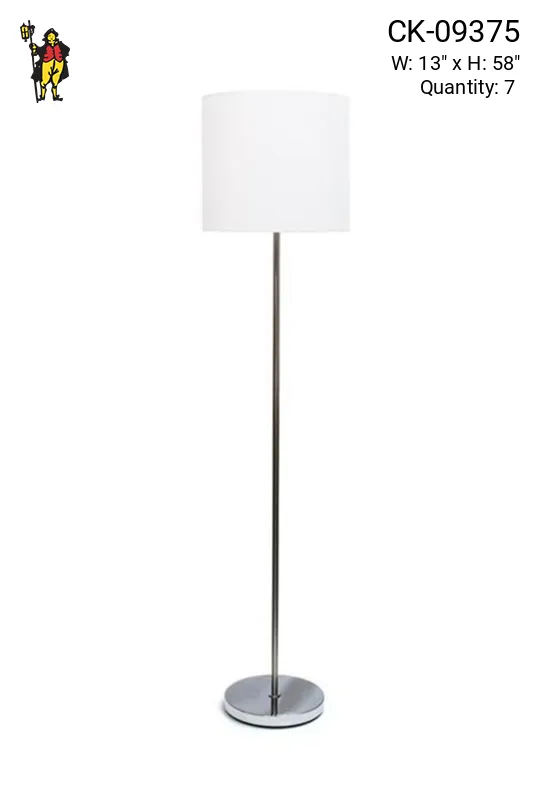 Modern Nickel Floor Lamp