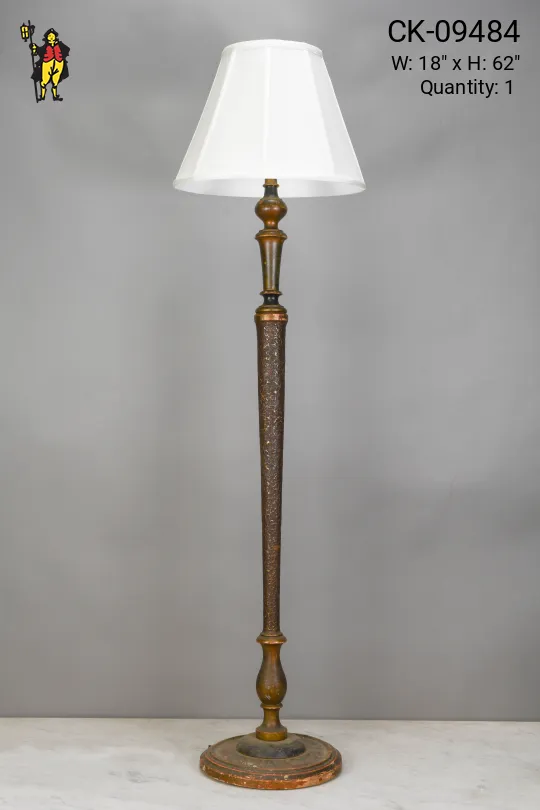 Wooden Textured Floor Lamp