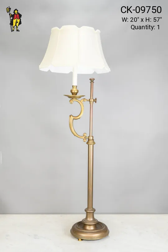 Adjustable Brass Floor Lamp