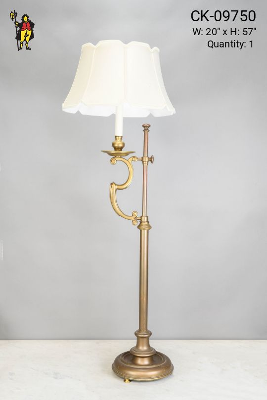 Adjustable Brass Floor Lamp
