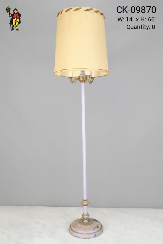 Painted Three Candle Floor Lamp