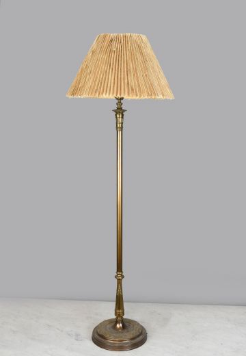 Mid Century Brass Pole Floor Lamp