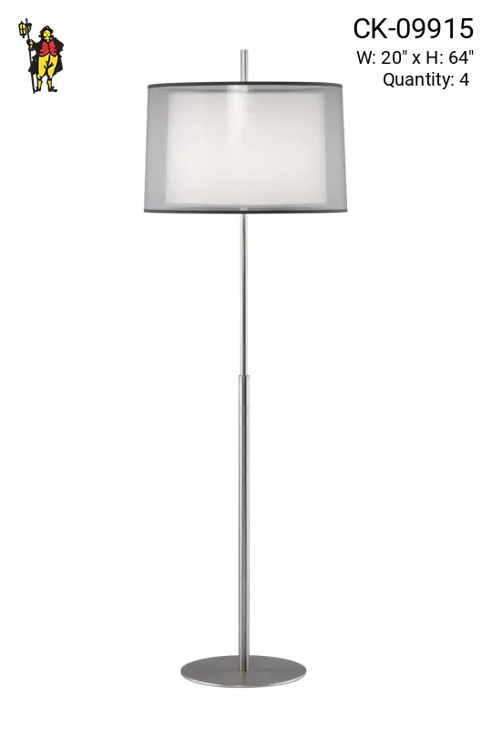Stainless Steel Finish Modern Floor Lamp