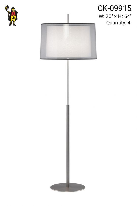 Stainless Steel Finish Modern Floor Lamp