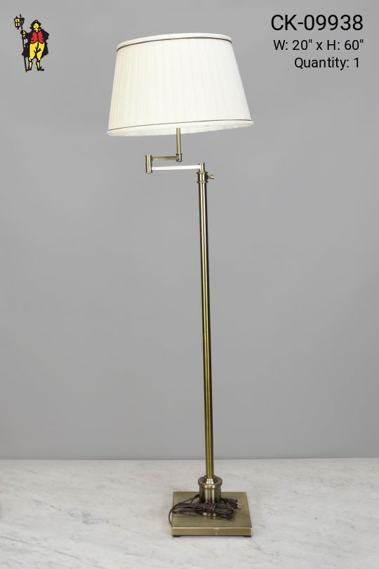 Adjustable Polished Brass Swing Arm Lamp