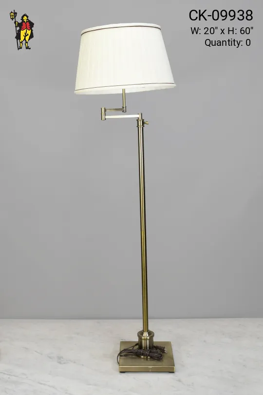 Adjustable Polished Brass Swing Arm Lamp