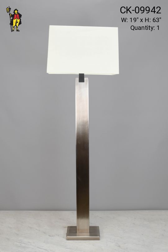 Nickel Square Floor Lamp