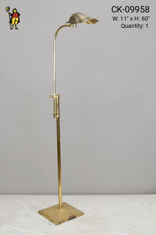 Brass Shell Adjustable Reading Floor Lamp