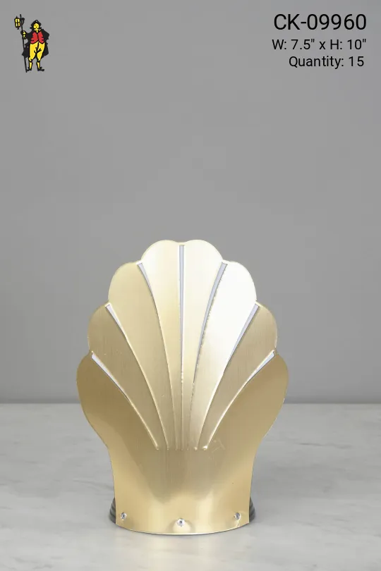 Plastic Brass Finished Shell Stage Footlight