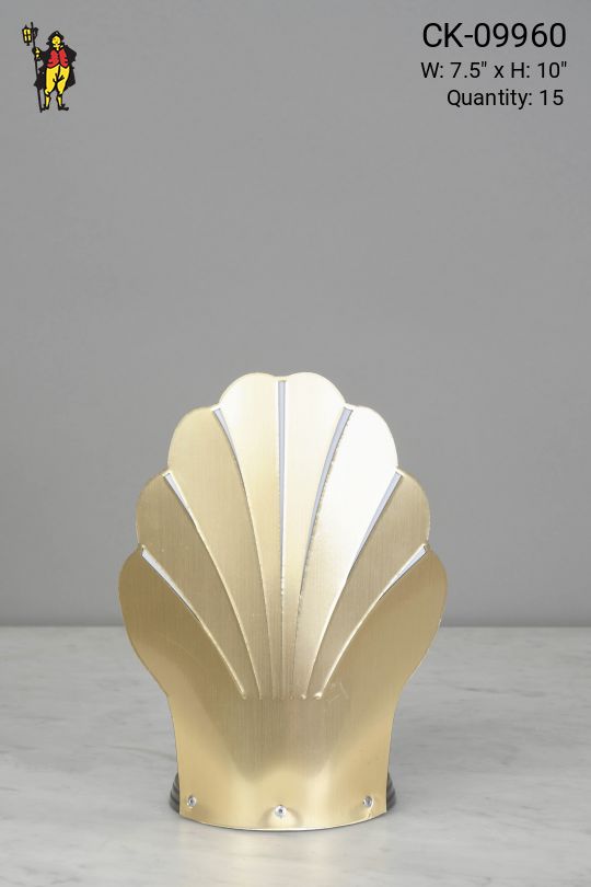 Plastic Brass Finished Shell Stage Footlight