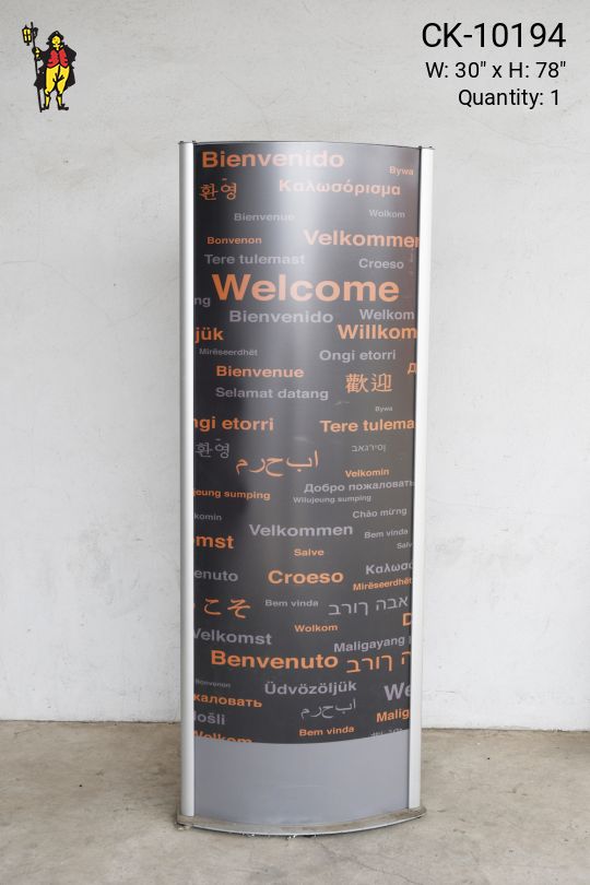 "Welcome" Standing Sign