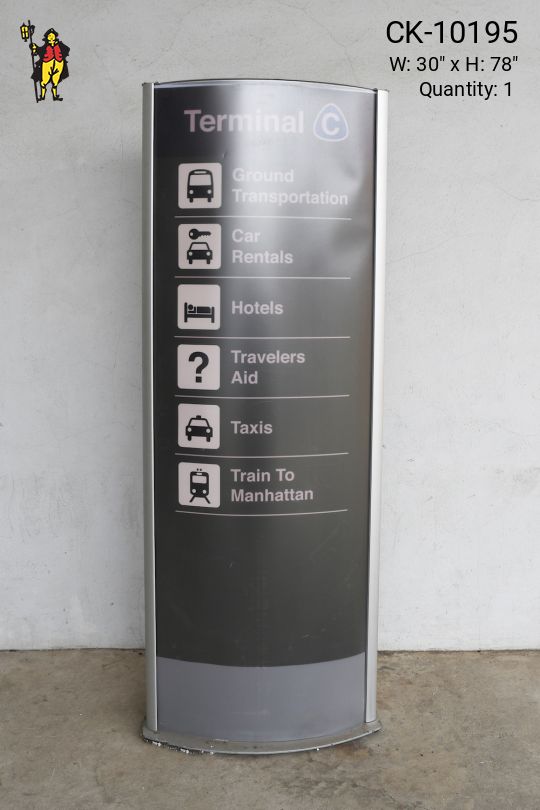 Terminal & No Entry Standing Sign