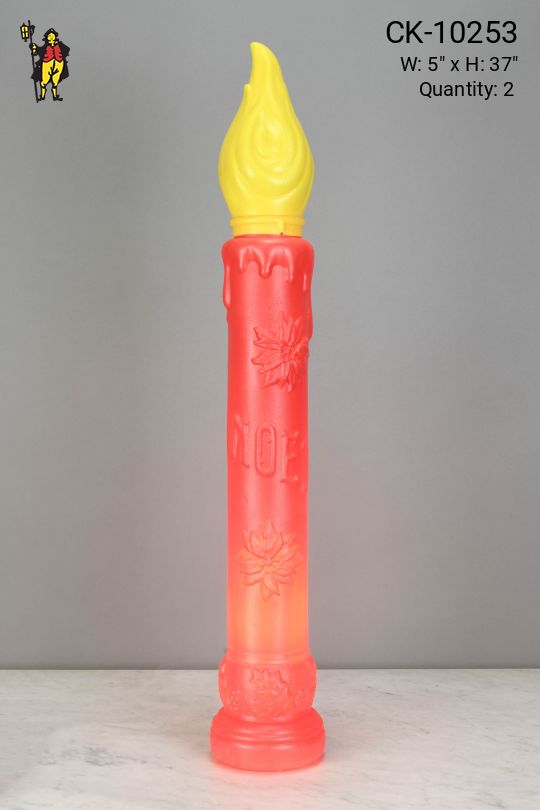 Plastic Red Christmas Candle