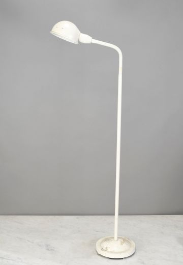 Adjustable White Gooseneck Floor Lamp