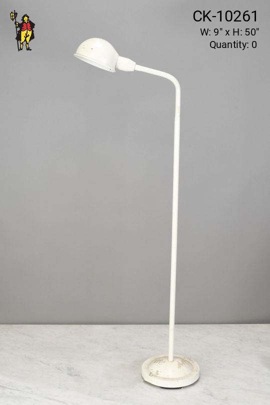 Adjustable White Gooseneck Floor Lamp