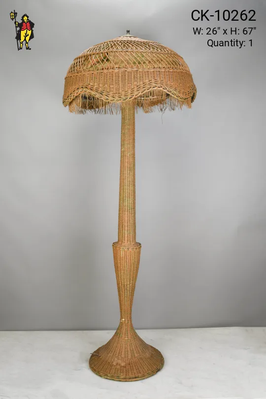 Oversize Wicker Floor Lamp