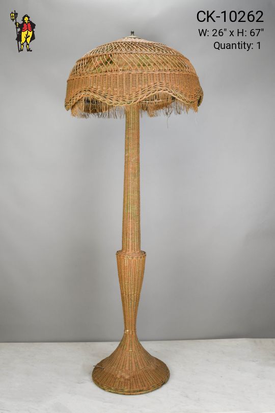 Oversize Wicker Floor Lamp