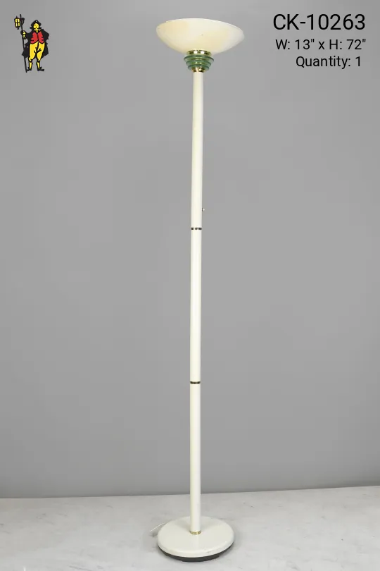 Post Modern Tall White Torchiere