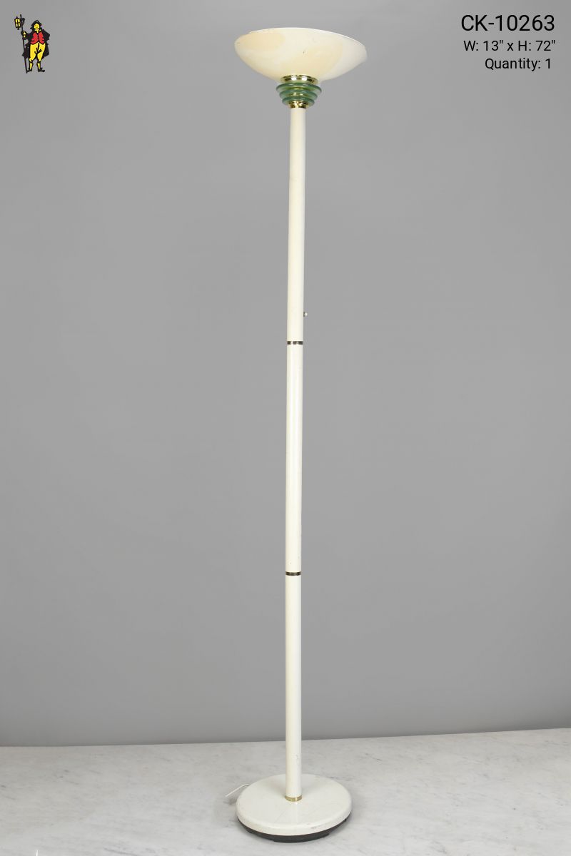 Post Modern Tall White Torchiere Floor Lamps Collection City Knickerbocker Lighting Rentals