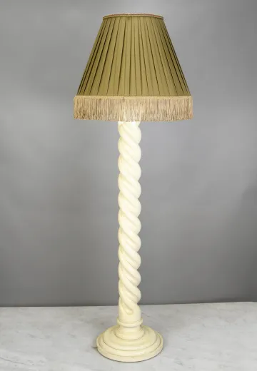 White Wooden Floor Lamp