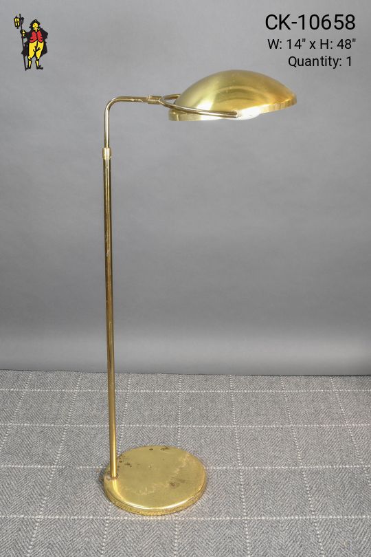 Adjustable Brass Mid Century Reading Floor Lamp