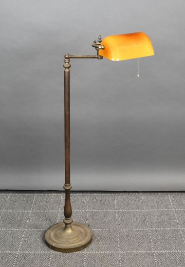 Adjustable Reading Banker Style Floor Lamp