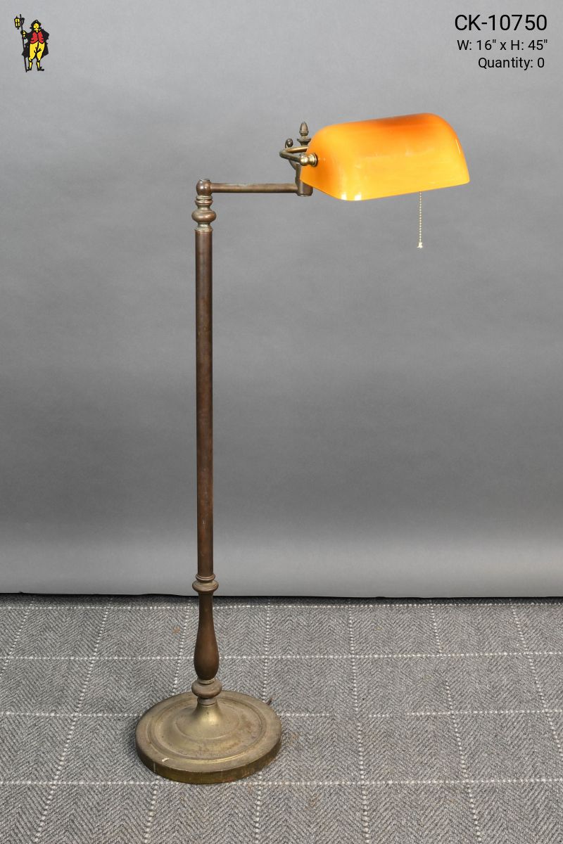 Adjustable Reading Banker Style Floor Lamp Floor Lamps Collection City Knickerbocker Lighting Rentals