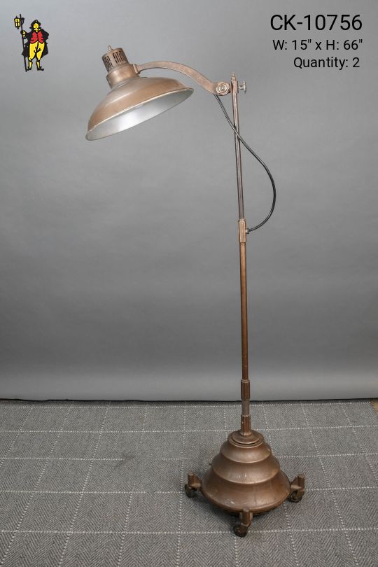 Rolling Adjustable Industrial Floor Lamp