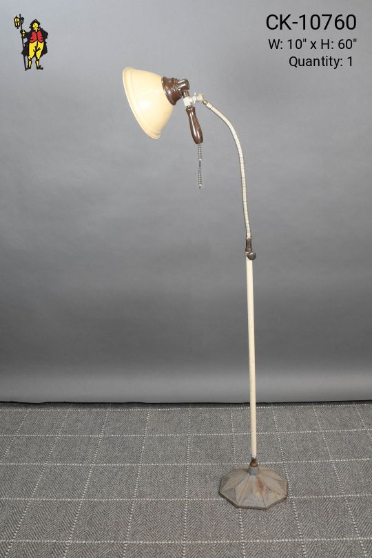 Industrial Gooseneck Floor Lamp w/Detachable Spotlight