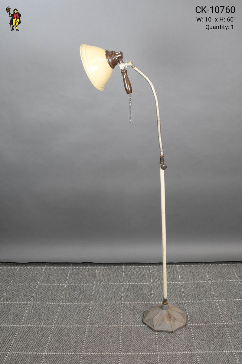 Vintage gooseneck floor lamp on sale