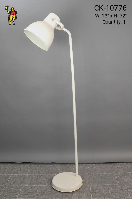 Oversize Adjustable White Reading Floor Lamp