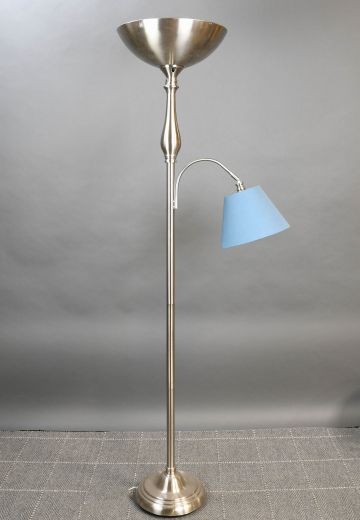 Two Light Torchiere w/Adjustable Reading Light