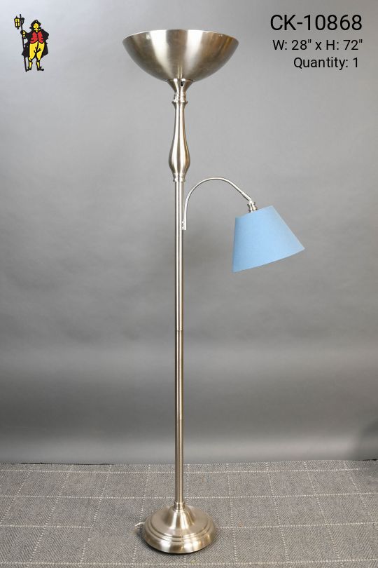 Two Light Torchiere w/Adjustable Reading Light