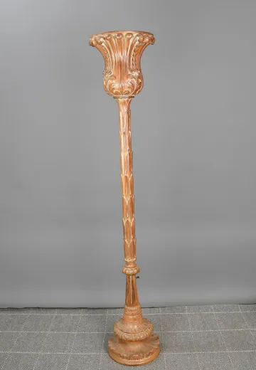 Wooden Standing Wall Torchiere