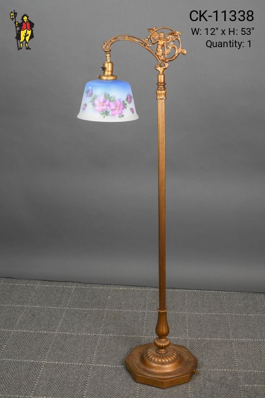 Brass Bridge Reading Floor Lamp