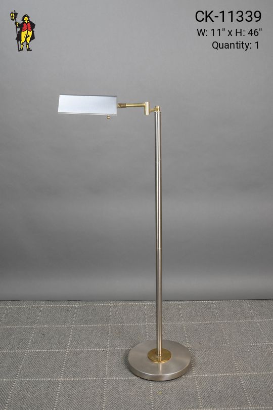 Modern Adjustable Nickel Floor Lamp