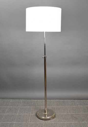 Polished Nickel Adjustable Stick Floor Lamp